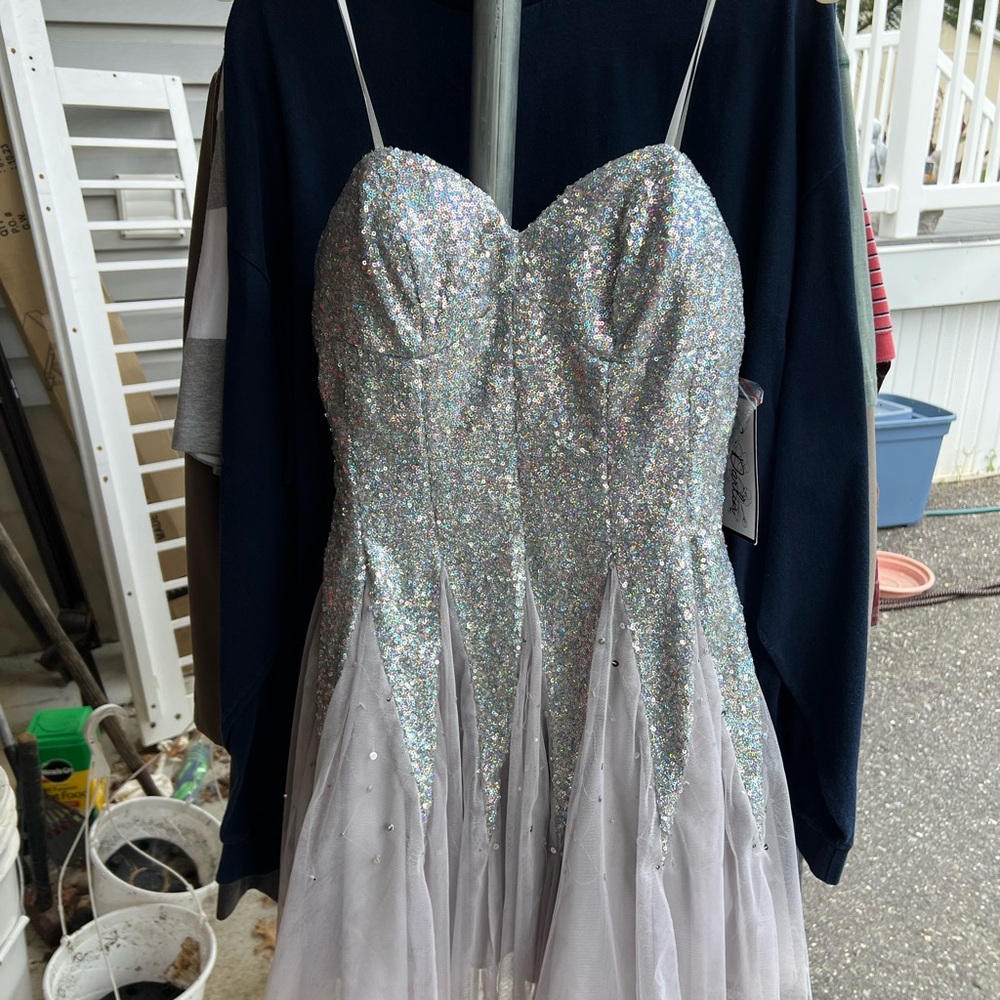 Silver sparkling dress size 11/12 from Macys